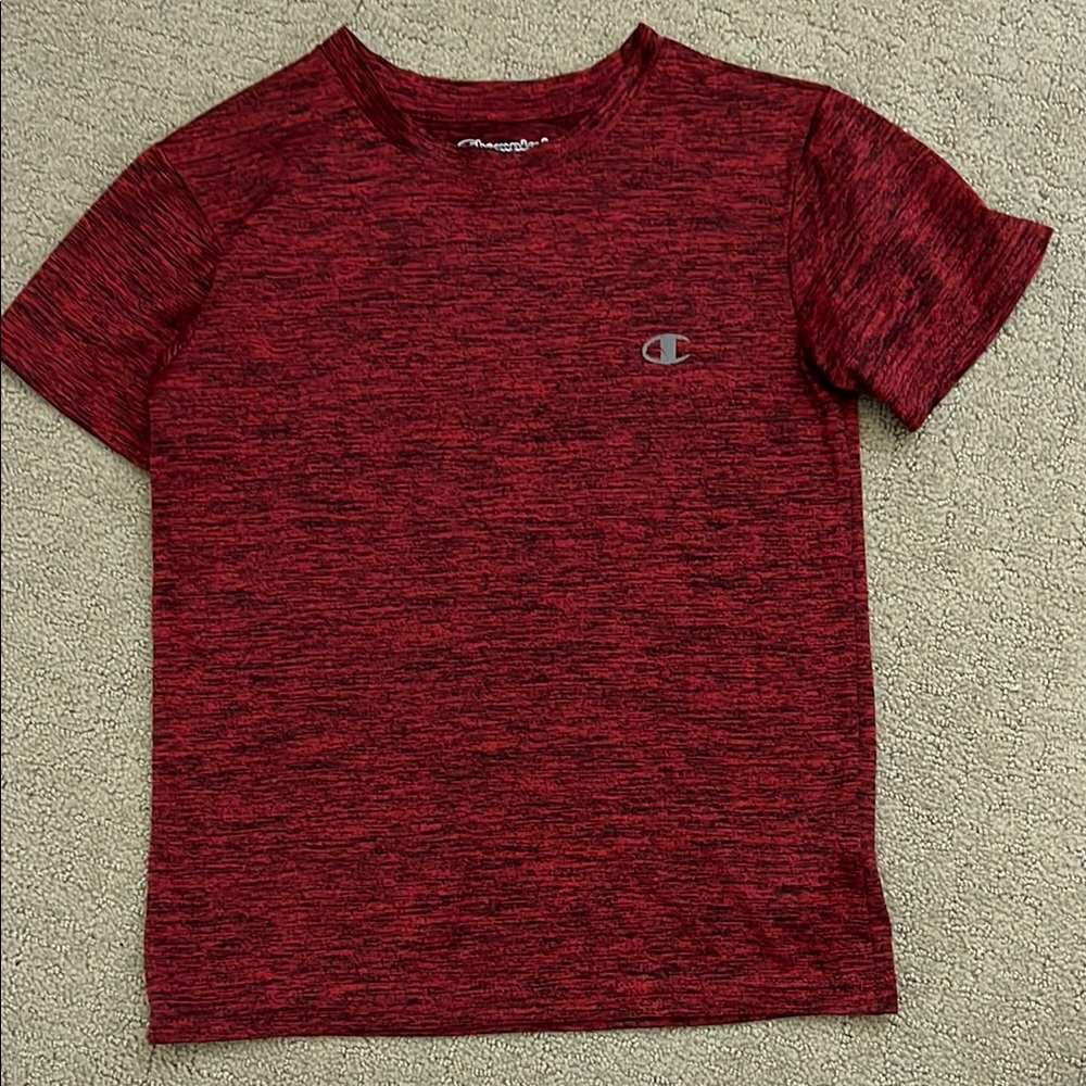 Champion Kids Marled Red Short Sleeve Tee